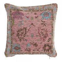 Cushion DKD Home Decor Green Pink Cotton Polyester (45 x 12 x 45 cm)