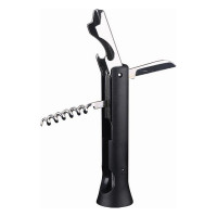 Corkscrew with foil cutter and bottle opener Masterpro Black Stainless steel ABS