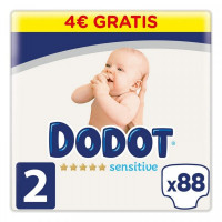 Disposable nappies Sensitive Dodot Size 2 (88 uds)