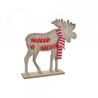 Decorative Figure DKD Home Decor Christmas Wood Reindeer (40.5 x 8 x 40 cm)