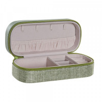 Jewelry box DKD Home Decor Polyester Traditional (18 x 8 x 6 cm)