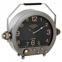 Table clock DKD Home Decor Silver Iron (34 x 10 x 29.5 cm)