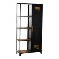 Shelves DKD Home Decor Black Wood Metal (80 x 38 x 170 cm)
