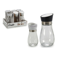 Salt and Pepper Shakers Vivalto Metal Glass Crystal Plastic 120 ml (6 x 11,5 x 6 cm)