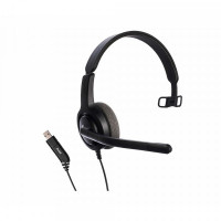 Headphones with Microphone Axtel  AXH-V28USBM Black