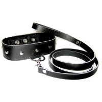Leather Collar & Leash Set Sportsheets SS432-02