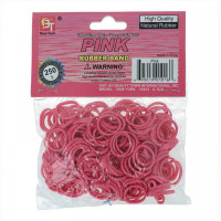 Rubber Hair Bands Beauty Town Pink (250 uds)=