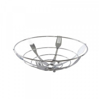 Fruit Bowl DKD Home Decor Silver Metal Pieces of Cutlery (26 x 8.5 x 8.5 cm)