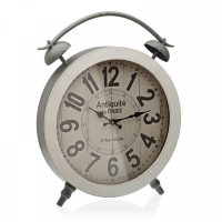 Table clock White Metal (6,5 x 52,5 x 41 cm)
