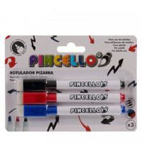 Set of Felt Tip Pens Cover Board eraser Plastic (3 Pieces)