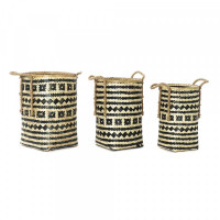 Basket set DKD Home Decor Bamboo Rope Bali (3 pcs)