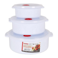 Set of Lunch Boxes with Lid for Microwaves Privilege Circular