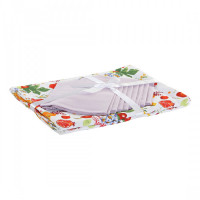 Tablecloth and napkins DKD Home Decor Papaya Cotton (150 x 250 x 0.5 cm) (9 pcs)