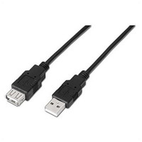 Extension Lead NANOCABLE 10.01.0203-BK 1,8 m USB Male Plug Socket Black