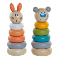 Wooden Game DKD Home Decor animals (2 pcs)