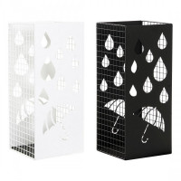 Umbrella stand DKD Home Decor White Black Metal (2 pcs) (19.5 x 20 x 47.5 cm)