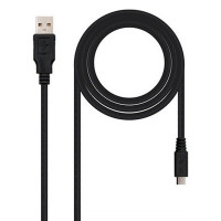 USB 2.0 A to Micro USB B Cable NANOCABLE 10.01.0500 Black