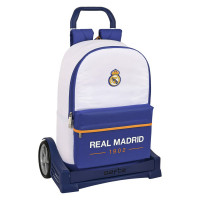 School Rucksack with Wheels Real Madrid C.F. Blue White