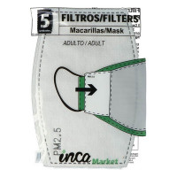 Mask Filters Market PM2.5 Inca Adults (5 pcs)