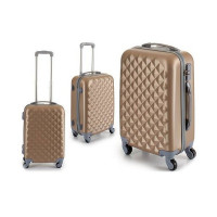 Cabin suitcase Beige ABS (24 x 58 x 38 cm)