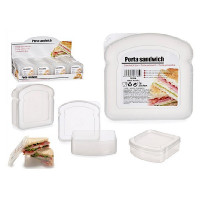 Lunch box Sandwich Transparent Plastic (12 x 4 x 12 cm)