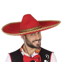 Hat Mexican Man Red