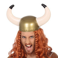 Viking Helmet Horns Golden