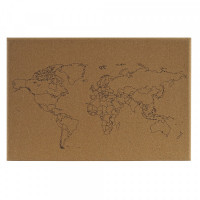World Map DKD Home Decor ‎RC-165308 Cork Cardboard MDF Wood (6 pcs) (60 x 2 x 40 cm)