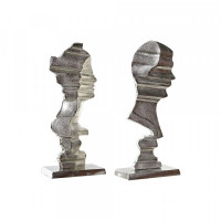 Decorative Figure DKD Home Decor Aluminium (2 pcs) (22.5 x 12.5 x 52 cm)