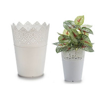Plant pot White Plastic (12 x 15 x 12 cm)
