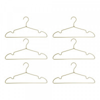 Set of Clothes Hangers DKD Home Decor Aluminium Golden (42 x 0.3 x 21 cm) (6 pcs)