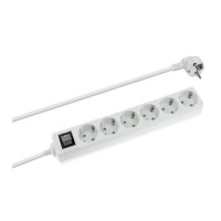Power Socket - 6 Sockets with Switch NIMO White 1,5 m