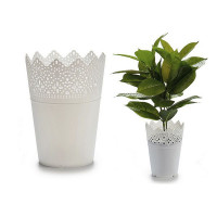 Plant pot White Plastic (14,3 x 18,2 x 14,3 cm)