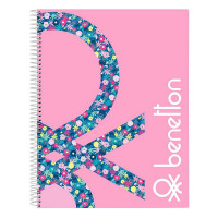 Notepad Benetton Blooming Multicolour Pink A4