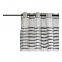 Curtain Grey Polyester Stripes (140 x 260 cm)