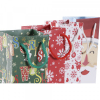 Christmas Bag DKD Home Decor Red Green Paper (4 pcs) (10 x 9 x 33 cm)