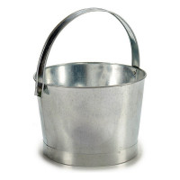 Bucket Silver Zinc (25 x 16,5 x 26,5	cm)