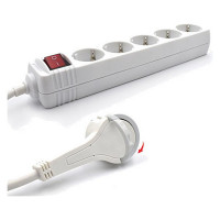 Power Socket - 5 sockets with Switch Ewent EW3955 3500W White