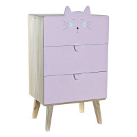 Chest of drawers DKD Home Decor Cat Pine (40 x 28 x 71 cm)