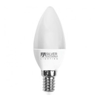Candle LED Light Bulb Silver Electronics ECO E14 5W A+