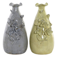 Vase DKD Home Decor Gerbera Terracotta Traditional (2 pcs) (18 x 16 x 33 cm) (2 pcs)