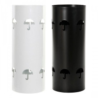 Umbrella stand DKD Home Decor White Black Metal (2 pcs) (19.5 x 19.5 x 47.5 cm)