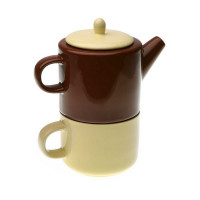 Teapot Bicoloured Stoneware (9,5 x 18 x 15 cm)