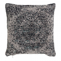 Cushion DKD Home Decor Black Grey Cotton Polyester (45 x 12 x 45 cm)