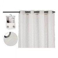 Curtain Net curtain White Polyester (140 x 260 cm) (140 x 260 cm)