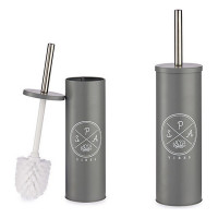 Brush holder Grey Plastic Steel (9,5 x 37,5 x 9,5 cm)