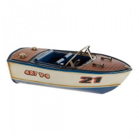 Vehicle DKD Home Decor Ornamental Boat Metal (2 pcs) (31.5 x 14 x 13 cm)