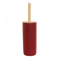 Toilet Brush DKD Home Decor Red Bamboo Stoneware (11.5 x 11.5 x 39 cm)