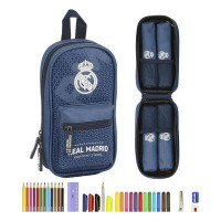 Backpack Pencil Case Real Madrid C.F. Leyenda Blue (33 Pieces)