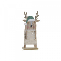 Decorative Figure DKD Home Decor Polyester MDF Wood Reindeer (11 x 5 x 23 cm)